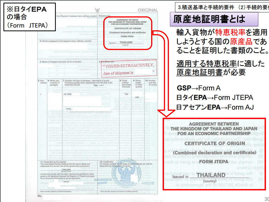 GSP(FORM-A)とFTA(EPA)の書式 – 関税削減.com