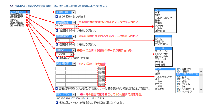 貿易の相手国3桁の国コード